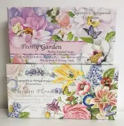 Peony Garden & Tuscan Flower Honeysuckle Bar Soap 3 bars 4.4 oz & 3 bars 7.05 oz