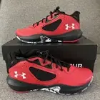 Under Armour Adult UA Lockdown 6 Basketball Shoes Size 11 Red/Black 3025616-600