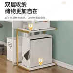 電腦底座 電腦主機架 移動底座 主機架 <明天見ABAM>  移動主機架電腦主機架子免打孔雙層辦公室桌面架臺式主機架打印