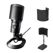 Audio-Technica AT2020USB-XP Mic & Reflection Filter, Mic Stand & Mic Screen KIT