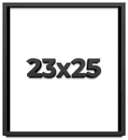 23x25 Shadow Box Frame Black | 1 inches Deep Real Wood Contemporary Shadowbox Di