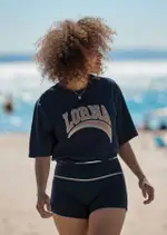 [Lorna Jane] Sunrise Circuit 9cm Bike Shorts in Blue, Size - Medium M French Navy