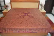 KASHMIRI JAMAVAR BEDCOVER COUVERTURES 100% CASHMERE BEDSPREAD :16 DESIGNS CHOICE