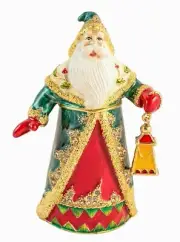Ciel Collectables Santa Clause with Lantern Trinket Box. Hand Crafted