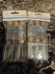 SET OF 12 X 12ml EA Mini Glass Bottles Jars Vials Container w/ Cork 12 Pc Total