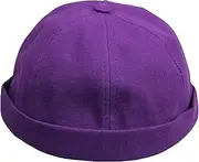 [HATSQUARE] Cotton Docker Cap, Unisex Brimless Cap, Men Skull Cap, Brimless Beanie Hat, Men Women Cuffed Hat.