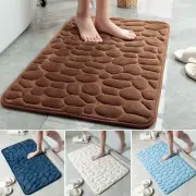 Comfortable Non Slip Memory Foam Bath Mat Stylish Floor Carpet 40x60cm