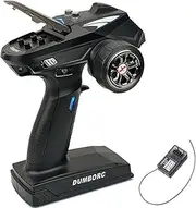 KAIMIO DUMBORC X6 2.4Ghz 6-Channel Remote Control Transmitter with X6F Receiver, Low Power Alarm and Runaway Protection, Radio Controller for Remote Control Car/Boat/Tank Mixed Mode