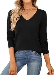 [QUALFORT] Women's Sweater 100% Cotton Soft Knit Pullover Sweaters