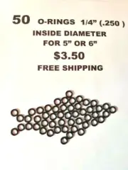 50 PIECES O RINGS FOR WACKY RIGGING 5" OR 6" PLASTIC STICK BAITS