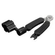 2pcs Guitar String Winder Bridge Remover Pin Puller String Cutter, Black
