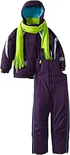 [Rothschild] Girls Ruby Light Ski Bunny 2Pc Snowsuit with Scarf, Ruby Light