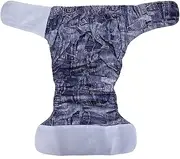 Nutriess Reusable Adult Cloth Diaper Waterproof Incontinence Nappies with Hook Loop Fasteners High Absorption TPU Film for Senior Care