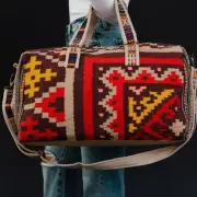 Cotton Woven Multicolor Western Southwestern Aztec Duffel Weekender