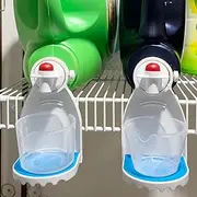 2 Pack Laundry Detergent Cup Holder,Fabric Softener Drip Catcher Tray,Drip Cup Holders with Fixed Screw Detergent Drip Catcher and Removable Silicone Pad