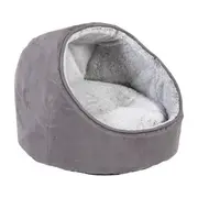 All Day Faux Suede Plush Cat Dome Dark Grey
