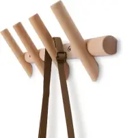 Wall Mounted Coat Rack, 4 Pegs Coat Hooks for Entryway Bedroom Closet Kitchen, N