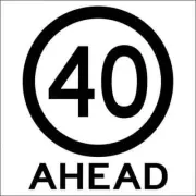 _km/h Ahead Speed Limit Roundel - 60x60cm Corflute/Aluminium - Premium Quality