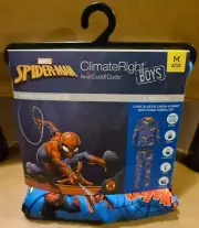 ClimateRight by CuddlDuds Boys Spider-man Warm Underwear 2-Piece Set Size M 8/10