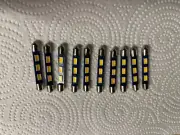 (10)WARM WHITE 43MM-6.3V-LED FESTOON LAMP/ MR67-MR73-MR74 - McIntosh DIAL LIGHTS