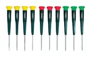 General Tools 690 Precision Screwdrivers, Set of 10, Color-Coded Slotted