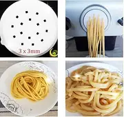 PASTADISC Udon Noodles Shape Disc Fit For Philips Automatic Pasta & Noodle Maker, Disc Compatible With Philips Pasta Maker Attachment Kitchen Appliance Maker Accessory (Udon Noodles4x3mm) (D06, 3x3mm)