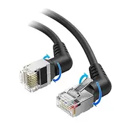 Cable Matters 40Gbps 360-Degree Rotatable Cat 8 Ethernet Cable - 15ft, Right Angled Cat 8 Cable with Ultra Flex PVC Jacket for Tight Spaces, High Speed Ethernet Cord for Gaming, Black