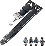 [BANDKIT] Italian Cowhide Watch Strap For IWC PILOT Mark PORTUGIESER PORTOFINO WatchBands 20mm 21mm 22mm