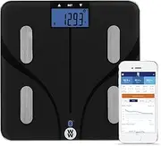 Conair WW Scales by Bluetooth Body Analysis Bathroom Scale, Measures Body Fat, Body Water, Bone Mass, Muscle Mass & BMI, 9 User Memory, 400 Lbs. Capacity