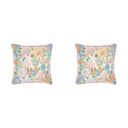 2PK Linen House 65x65cm Parris Multi European Pillowcase