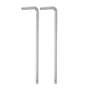 2pcs T27 Tamper Proof Torx Key Wrench L Shape 5.59" Long Arm High Carbon Steel