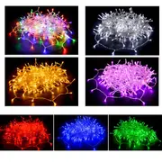 240 LED Fairy Light Chain Clear Cable - 7 Colour Options