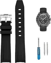 [Ylfcly] 20mm Watch Band for Omega X Swatch MoonSwatch Watch Strap Omega and Swatch Band Rubber Watch Band for Omega Speedmaster Rolex Seiko Seiko 20mm Silicone Strap Waterproof Sweatproof with Adjusting Tool