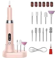 Electric Nail Drill Machine - Nail Drill with Adjustable Speed Nail Drill Kit | Portable Nail File Machine | Nail Grinder with 12 Drill Bits for Salon Manicure and Home Nail Salon