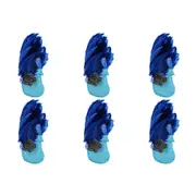 6x LVD Sitting Peacock Teal Decorative Sculpture Ornament Home/Lounge Decor