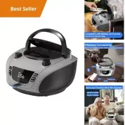 Portable Bluetooth CD Player Boombox AM FM Radio USB AUX Speaker
