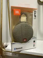 JBL Clip 3 Portable Bluetooth Speaker - Gold/Tan