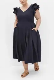 CITY CHIC Carla Dress in Navy Plus Size Medium / 18 NWT [RRP $199.95]