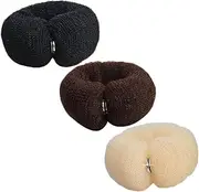 WRITWAA 3Pcs Hair Bun Shaper Donut Bun Makers for Easy Hairstyling for Weddings Proms and Everyday Use Fluffy and Stylish Hair Accessories