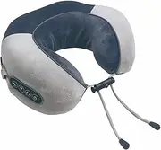 U-Shaped Memory Foam Neck Massager Pillows, Portable Heated Neck Tension Reliever Shoulder Neck Rest, Helps Release Stress and Muscle Fatigue for Airplane, Car, Office, Gift (Grey)