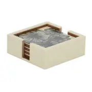 4pc Coast To Coast Home 10cm Floret Resin Sqaure Coasters w/Box