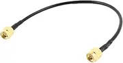 uxcell 19.5cm Long SMA Male to Male Connector M/M AV Digital Coaxial Stereo Cable Wire