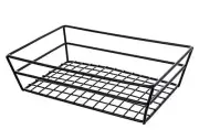 Black Rectangular Mesh Metal Basket NEW