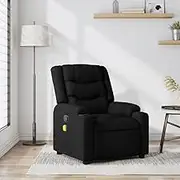 Massage Recliner Chair Black Comfy Fabric, Reading Room Reclining Chairs for Spaces, Living, Bedroom, Gaming, Furniture, Lounge, Lazy - Rocker