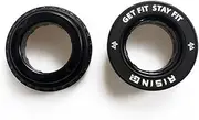 RISINGFIT Olympic Barbell Clamps 2 Inch, Press Lock Quick Release Locking Weight Clips, Black Heavy Duty Barbell Collar Pair for Weightlifting, Fitness, Workout, and Strength Training