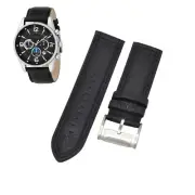 FS4387 24mm Black Leather Watch Strap For Fossil