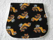 Loaders Black Burp Cloth Cotton Front Towelling Back Handmade