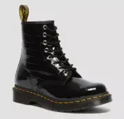 Dr Martens Doc 8 Hole 1460 Black Patent Lamper Croc 26262001