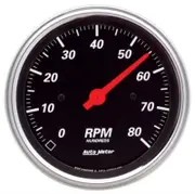 Auto Meter Designer Black Tachometer 3-3/8" In-Dash Electric 0-8,000 rpm AU1490