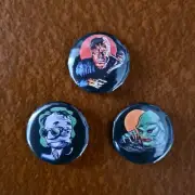 UNIVERSAL MONSTERS Badge Set / Horror / Wolfman / Invisible Man / Creature